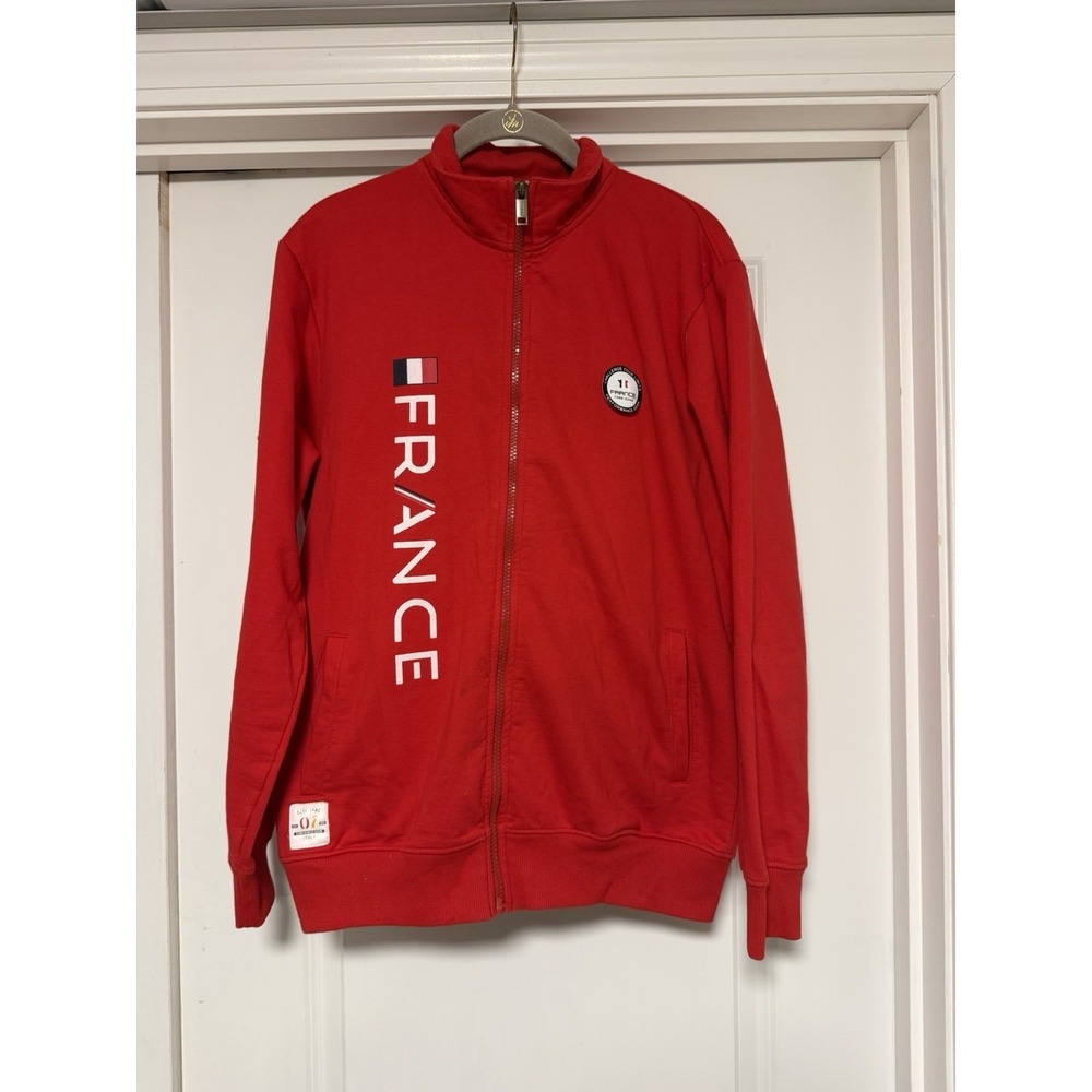 Cobb Italy,‎ Men's Red Full Zip Sweatshirt, Mens Size Large